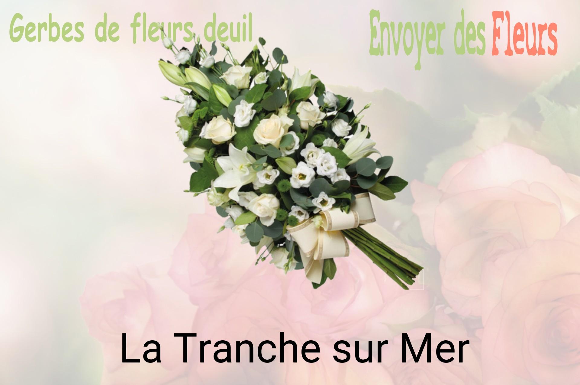 Gerbe de fleurs de deuil livrée à La Tranche-sur-Mer